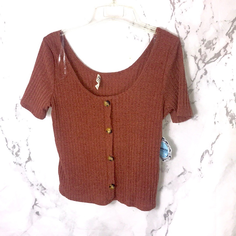NWT Smoke and mirrors rubbed button shirt XL
